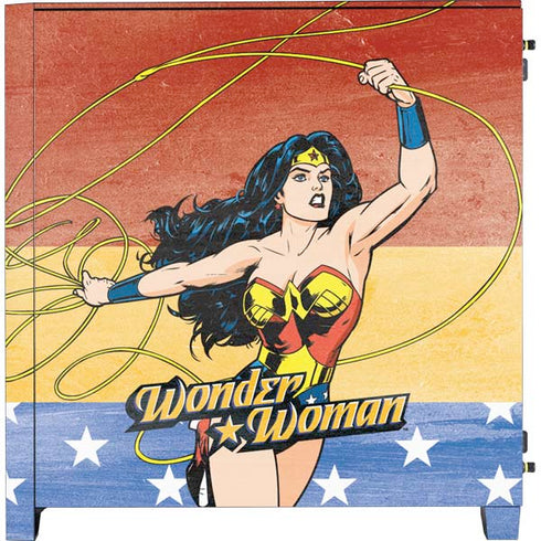 DC Comics Wonder Woman Ready to Fight Corsair 4000D Tempered Glass Mid-Tower ATX Case Skin