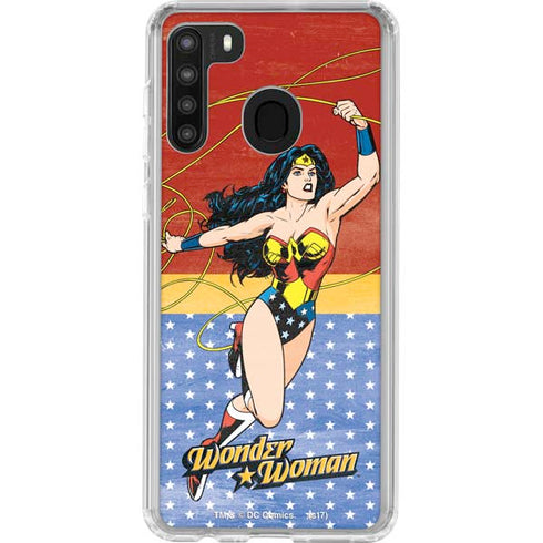 DC Comics Wonder Woman Ready to Fight Galaxy A21 Clear Case