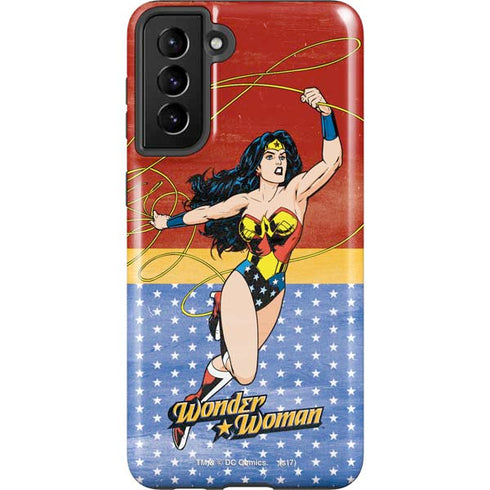 DC Comics Wonder Woman Ready to Fight Galaxy S21 FE Pro Case