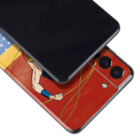 DC Comics Wonder Woman Ready to Fight Galaxy S21 Plus 5G Skin