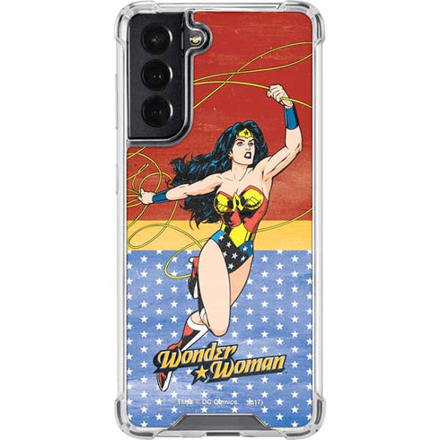 DC Comics Wonder Woman Ready to Fight Galaxy S22 Clear Case