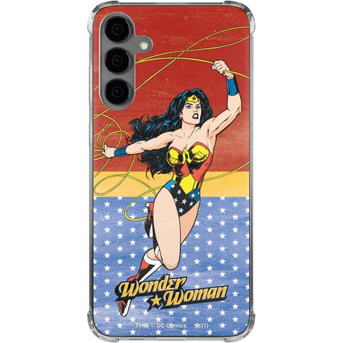 DC Comics Wonder Woman Ready to Fight Galaxy S24 Plus Clear Case