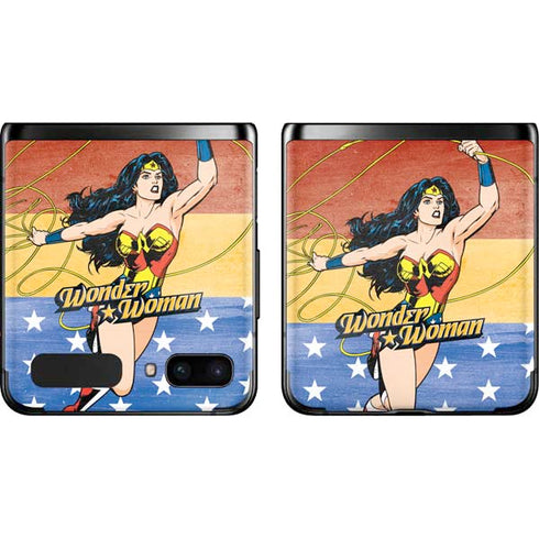 DC Comics Wonder Woman Ready to Fight Galaxy Z Flip Skin