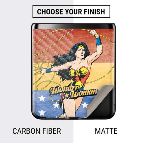 DC Comics Wonder Woman Ready to Fight Galaxy Z Flip Skin