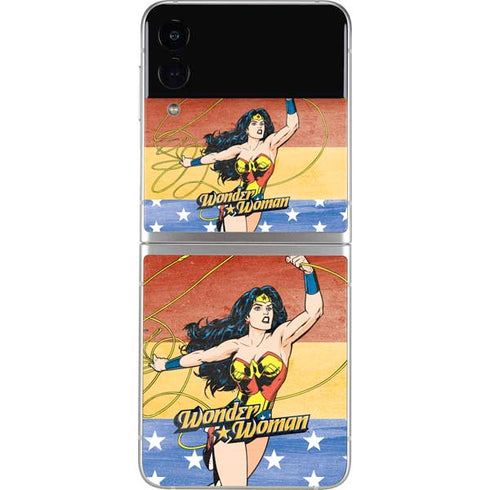 DC Comics Wonder Woman Ready to Fight Galaxy Z Flip3 5G Skin