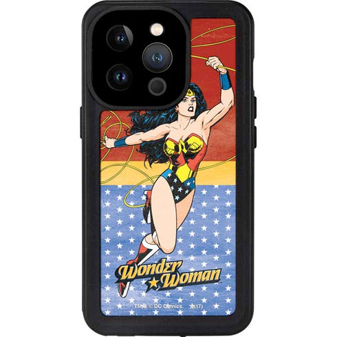 DC Comics Wonder Woman Ready to Fight iPhone 14 Pro Waterproof Case