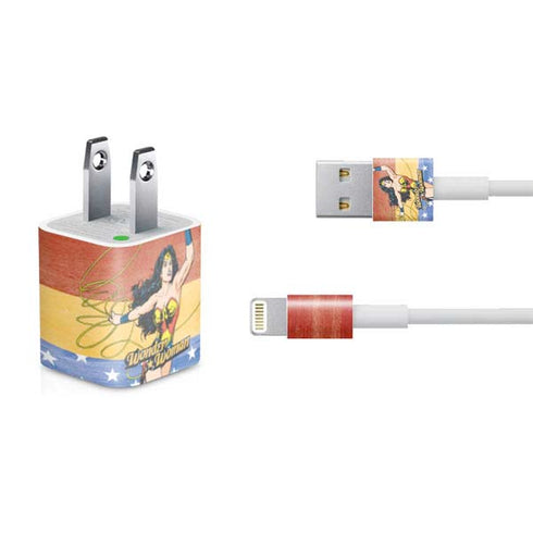 DC Comics Wonder Woman Ready to Fight iPhone Charger (5W USB) Skin