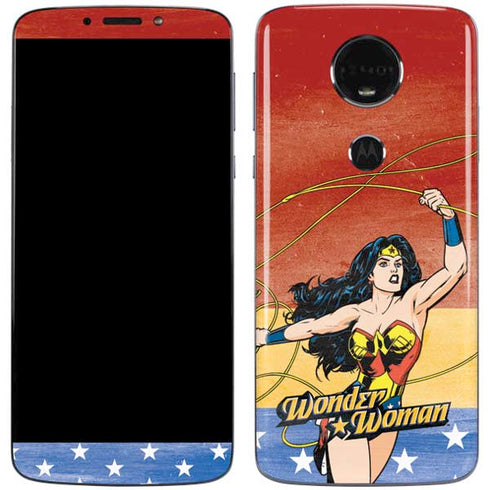 DC Comics Wonder Woman Ready to Fight Moto E5 Plus Skin