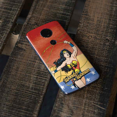 DC Comics Wonder Woman Ready to Fight Moto E5 Plus Skin