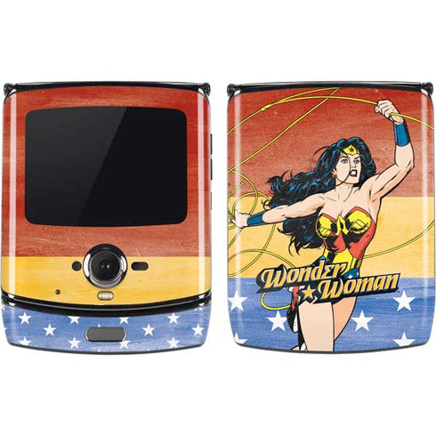 DC Comics Wonder Woman Ready to Fight Motorola RAZR Skin