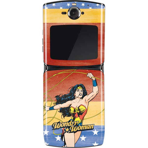 DC Comics Wonder Woman Ready to Fight Motorola RAZR Skin