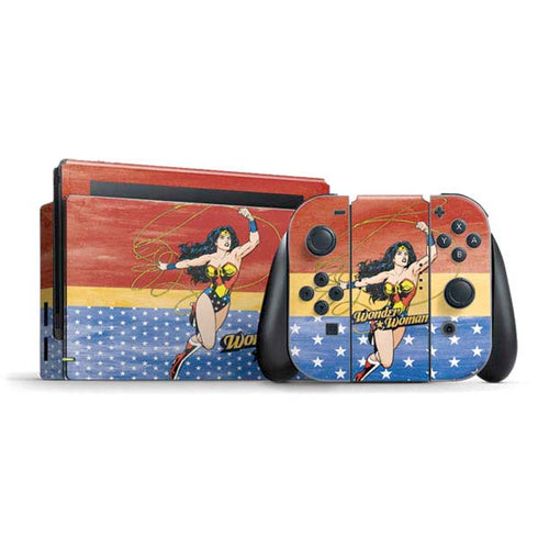 DC Comics Wonder Woman Ready to Fight Nintendo Switch Bundle Skin
