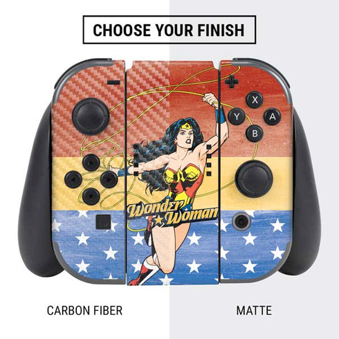 DC Comics Wonder Woman Ready to Fight Nintendo Switch Bundle Skin