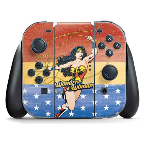 DC Comics Wonder Woman Ready to Fight Nintendo Switch (2017-2021) Joy-Con Controller Skin