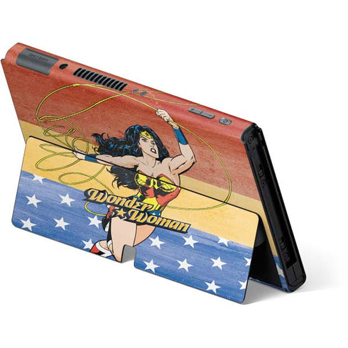 DC Comics Wonder Woman Ready to Fight Nintendo Switch OLED (2021) Skin