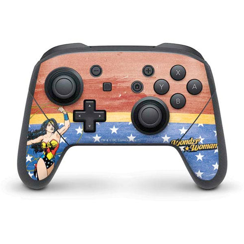 DC Comics Wonder Woman Ready to Fight Nintendo Switch Pro Controller Skin