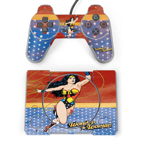 DC Comics Wonder Woman Ready to Fight PlayStation Classic Bundle Skin