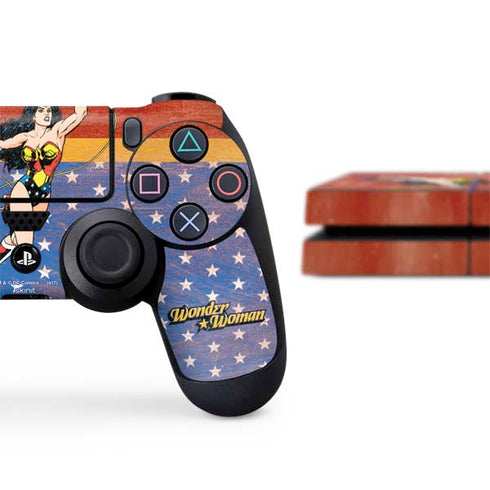 DC Comics Wonder Woman Ready to Fight PS4 Console and Controller Bundle Skin