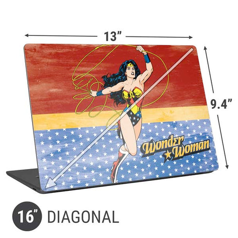 DC Comics Wonder Woman Ready to Fight Universal Laptop 16in (13 x 9.4in) Skin