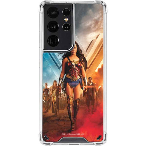 DC Comics Wonder Woman Main characters Poster Galaxy S21 Ultra 5G Clear Case