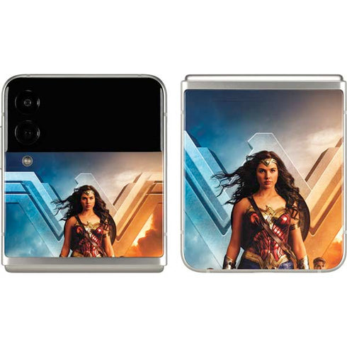DC Comics Wonder Woman Main characters Poster Galaxy Z Flip3 5G Skin