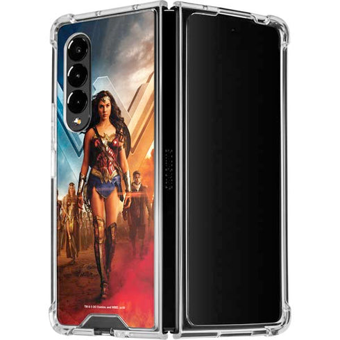 DC Comics Wonder Woman Main characters Poster Galaxy Z Fold4 5G Clear Case