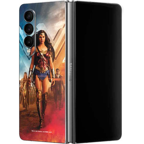 DC Comics Wonder Woman Main characters Poster Galaxy Z Fold4 5G Skin