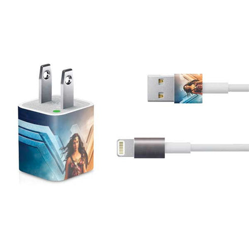 DC Comics Wonder Woman Main characters Poster iPhone Charger (5W USB) Skin