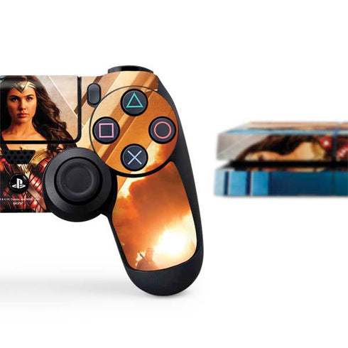 DC Comics Wonder Woman Main characters Poster PS4 Console and Controller Bundle Skin