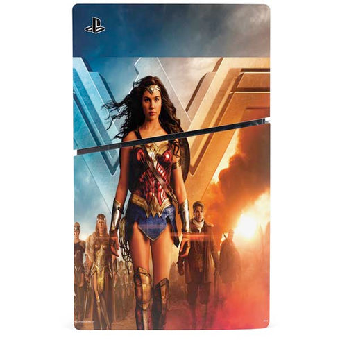 DC Comics Wonder Woman Main characters Poster PS5 Slim Digital Edition Bundle Skin