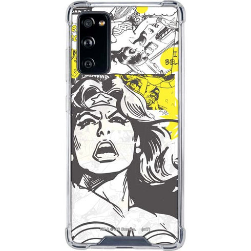 DC Comics Wonder Woman Vintage Comic Art Galaxy S20 FE Clear Case