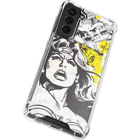 DC Comics Wonder Woman Vintage Comic Art Galaxy S21 FE Clear Case