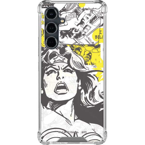 DC Comics Wonder Woman Vintage Comic Art Galaxy S23 FE Clear Case