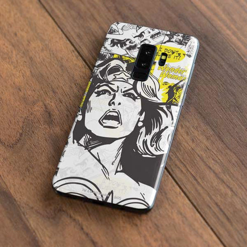DC Comics Wonder Woman Vintage Comic Art Galaxy S9 Plus Skin