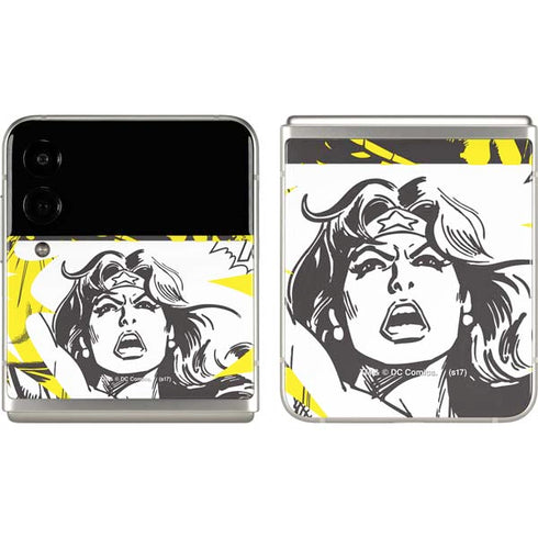 DC Comics Wonder Woman Vintage Comic Art Galaxy Z Flip3 5G Skin