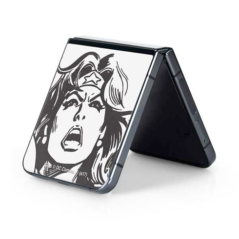 DC Comics Wonder Woman Vintage Comic Art Galaxy Z Flip5 5G Skin