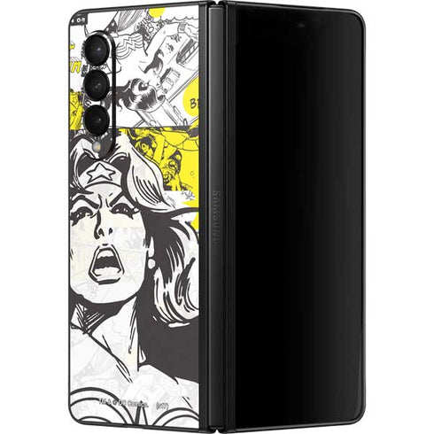 DC Comics Wonder Woman Vintage Comic Art Galaxy Z Fold3 5G Skin