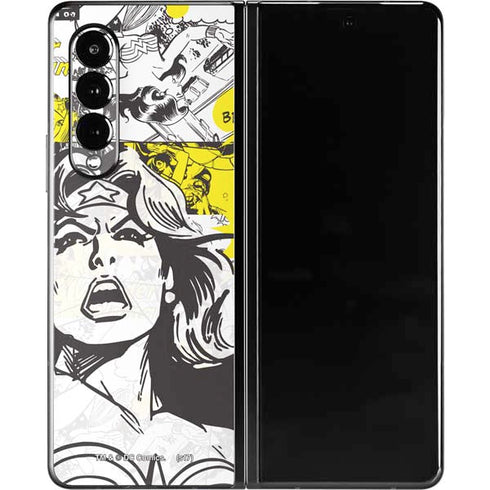 DC Comics Wonder Woman Vintage Comic Art Galaxy Z Fold3 5G Skin