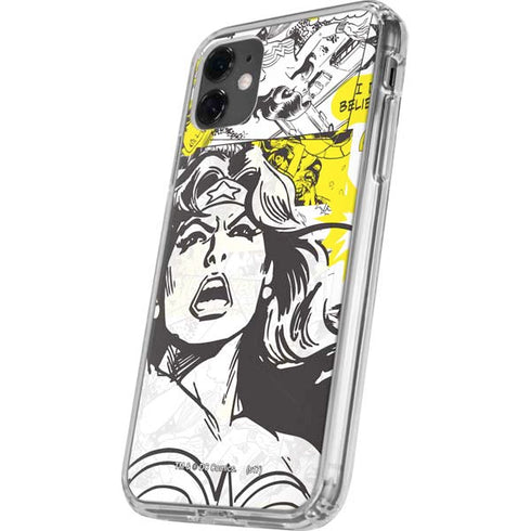 DC Comics Wonder Woman Vintage Comic Art iPhone 11 Clear Case