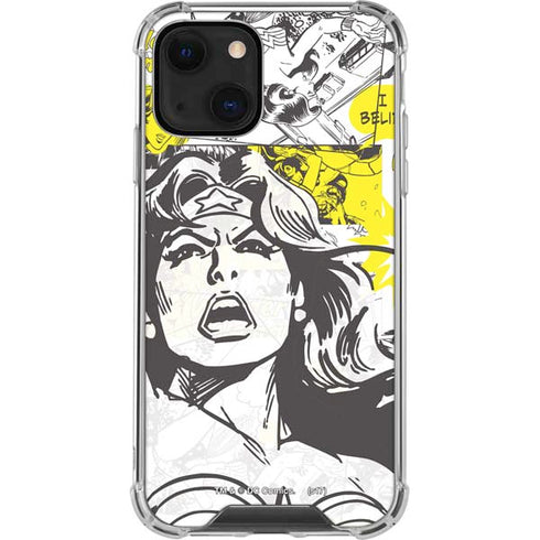 DC Comics Wonder Woman Vintage Comic Art iPhone 13 Mini Clear Case