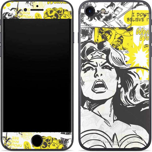 DC Comics Wonder Woman Vintage Comic Art iPhone SE (2nd & 3rd Gen) Skin