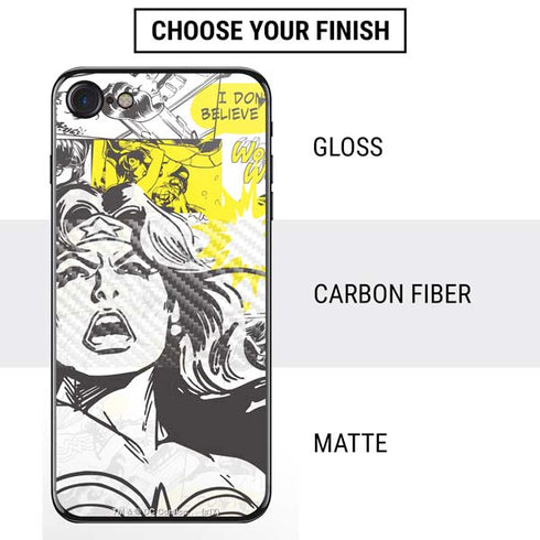 DC Comics Wonder Woman Vintage Comic Art iPhone SE (2nd & 3rd Gen) Skin
