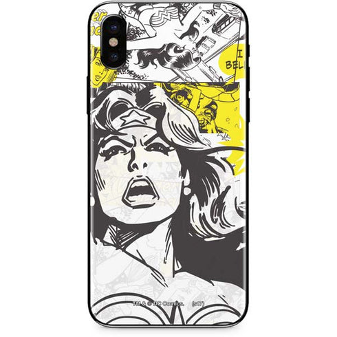 DC Comics Wonder Woman Vintage Comic Art iPhone X Skin