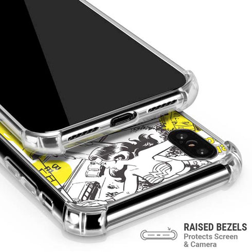 DC Comics Wonder Woman Vintage Comic Art iPhone XS Max Clear Case