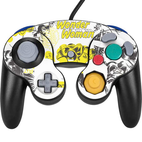 DC Comics Wonder Woman Vintage Comic Art Nintendo GameCube Controller Skin