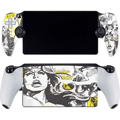DC Comics Wonder Woman Vintage Comic Art PlayStation Portal Remote Player Skin