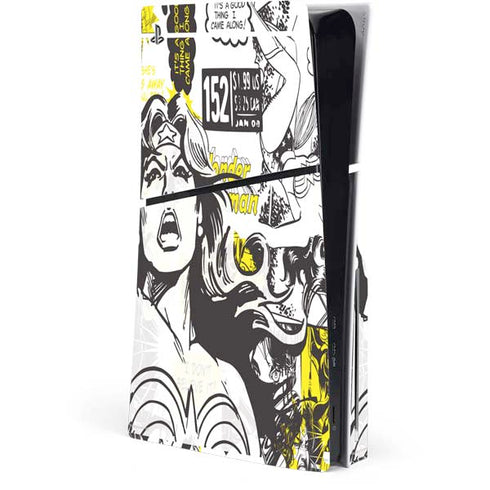 DC Comics Wonder Woman Vintage Comic Art PS5 Slim Disk Console Skin