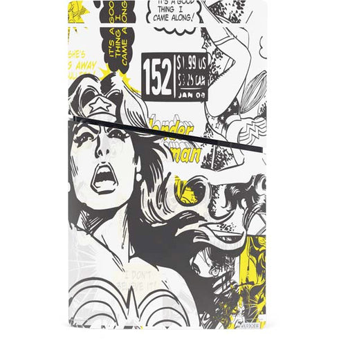 DC Comics Wonder Woman Vintage Comic Art PS5 Slim Digital Edition Bundle Skin