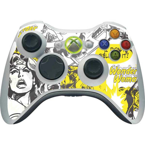 DC Comics Wonder Woman Vintage Comic Art Xbox 360 Wireless Controller Skin