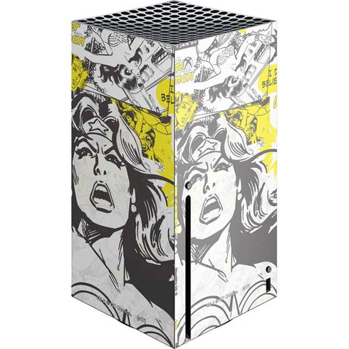 DC Comics Wonder Woman Vintage Comic Art Xbox Series X Console Skin